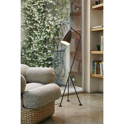 Grashoppa Floor Lamp - Walnut Brown Glossy