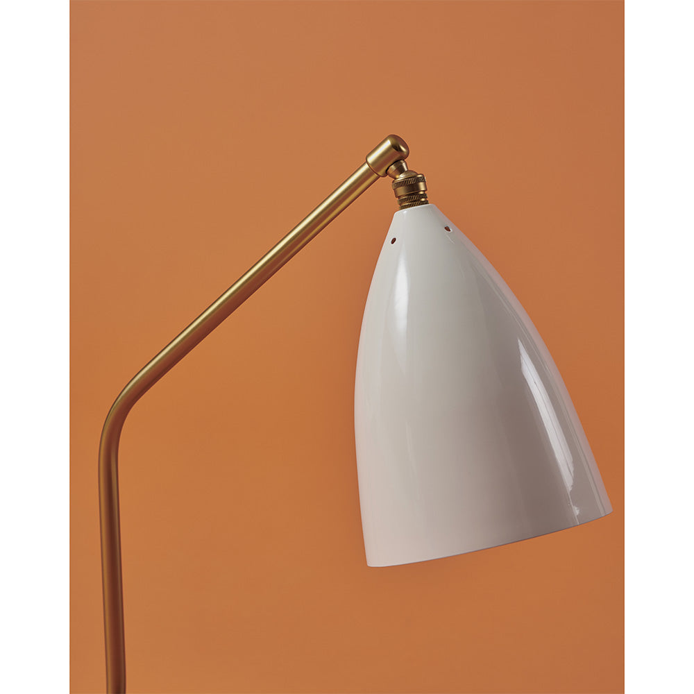 Grashoppa Table Lamp - Alabaster White Glossy