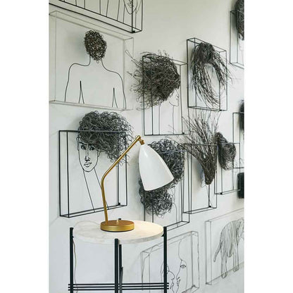 Grashoppa Table Lamp - Alabaster White Glossy