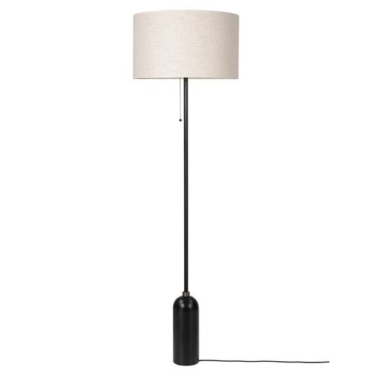 Gravity Floor Lamp - Blackened Steel, Canvas Shade