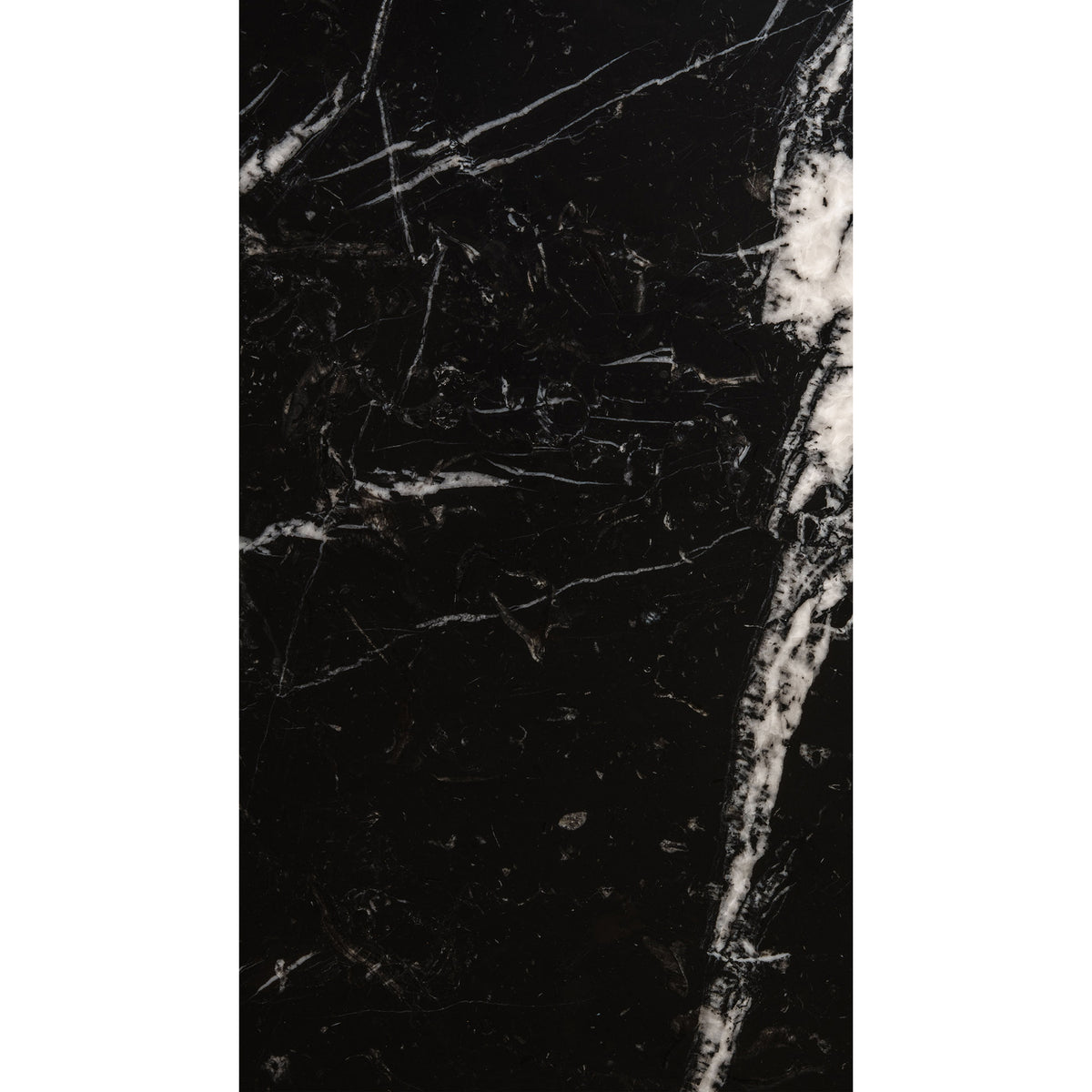Gravity XL High Floor Lamp - Black Marble, Canvas Shade
