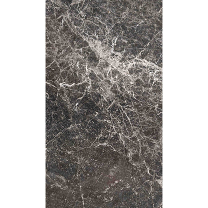 Gravity XL High Floor Lamp - Gray Marble, Canvas Shade