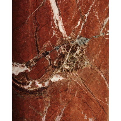 Gravity Table Lamp - Maroon Marble, Canvas Shade