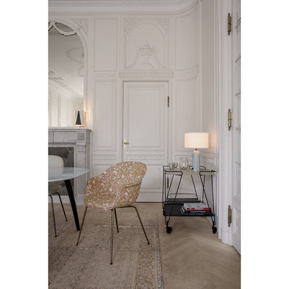 Gravity Table Lamp - White Marble, White Shade