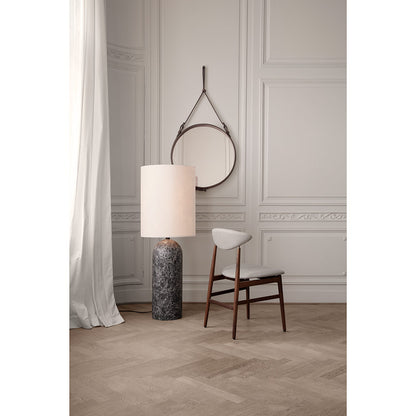 Gravity XL High Floor Lamp - White Marble, Canvas Shade