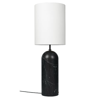 Gravity XL High Floor Lamp - Black Marble, White Shade