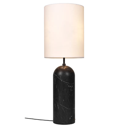 Gravity XL High Floor Lamp - Black Marble, White Shade
