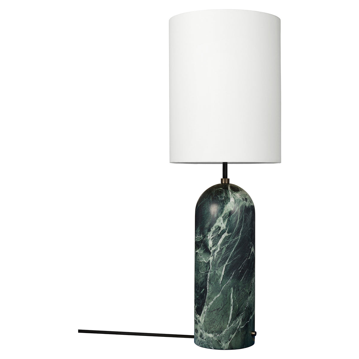 Gravity XL High Floor Lamp - Emerald Marble, White Shade