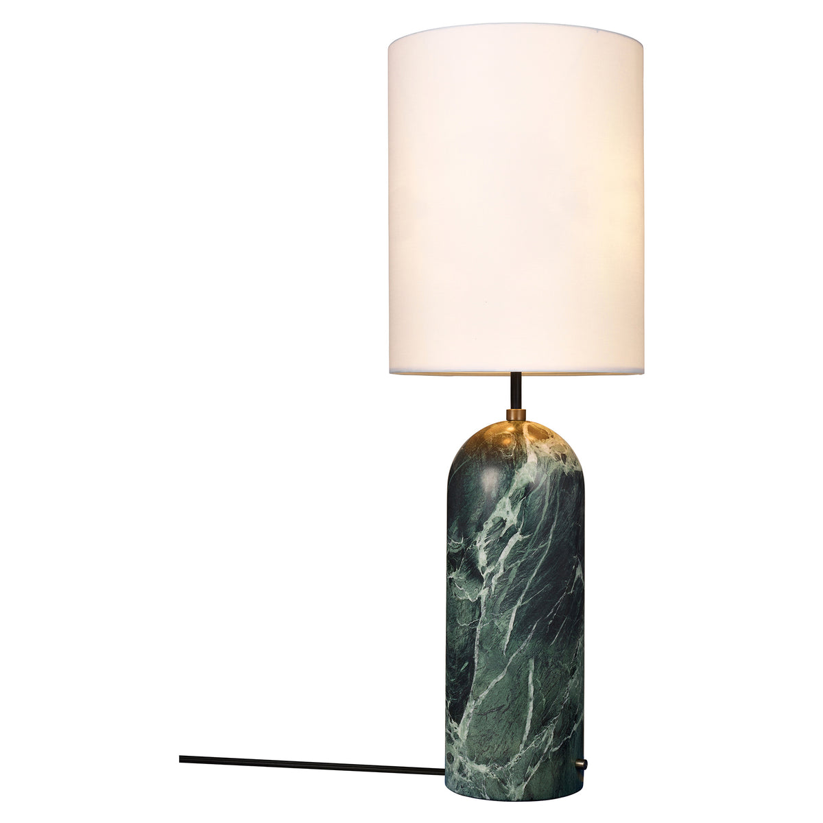 Gravity XL High Floor Lamp - Emerald Marble, White Shade