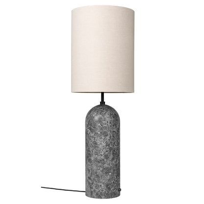 Gravity XL High Floor Lamp - Gray Marble, Canvas Shade