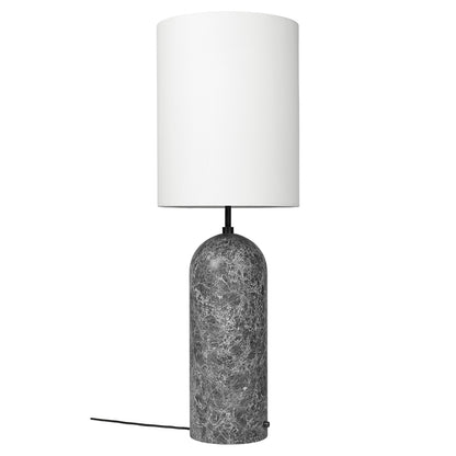 Gravity XL High Floor Lamp - Gray Marble, White Shade