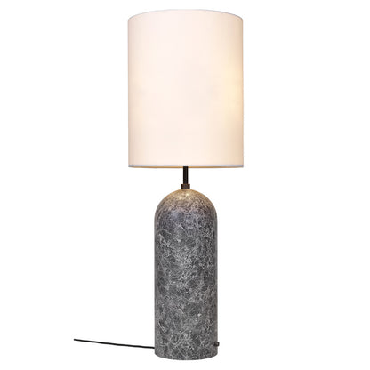 Gravity XL High Floor Lamp - Gray Marble, White Shade
