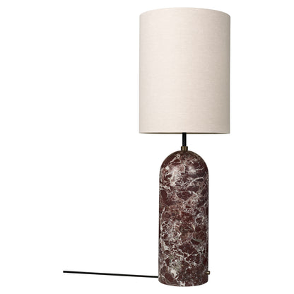 Gravity XL High Floor Lamp - Maroon Marble, Canvas Shade