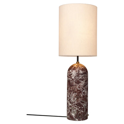 Gravity XL High Floor Lamp - Maroon Marble, Canvas Shade