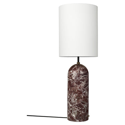 Gravity XL High Floor Lamp - Maroon Marble, White Shade