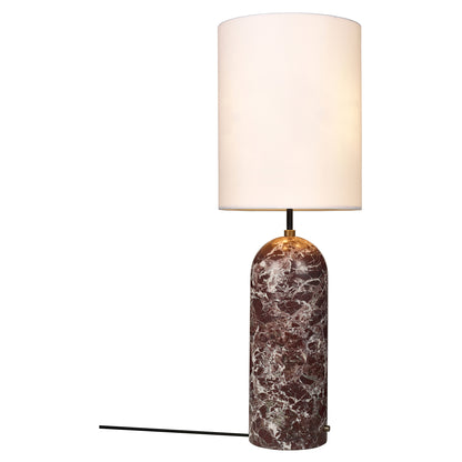 Gravity XL High Floor Lamp - Maroon Marble, White Shade