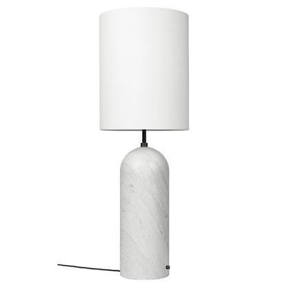 Gravity XL High Floor Lamp - White Marble, White Shade