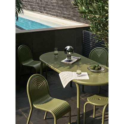 Groove Obround Table - Moss