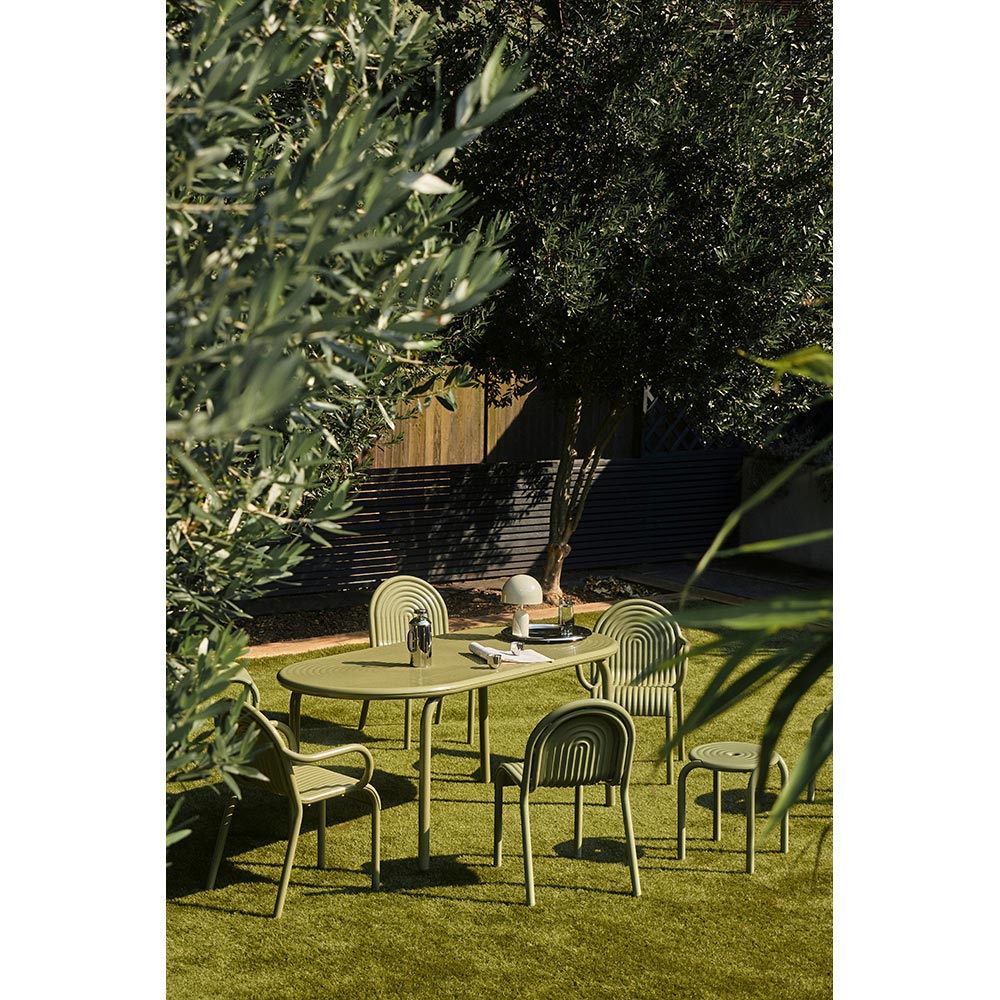 Groove Obround Table - Moss