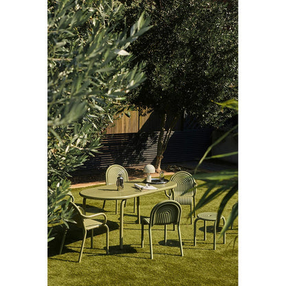Groove Obround Table - Moss