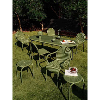 Groove Obround Table - Moss
