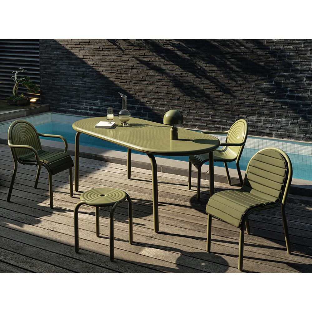 Groove Obround Table - Moss