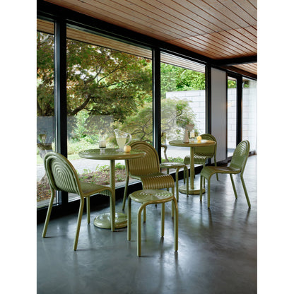 Groove Round Table - Moss