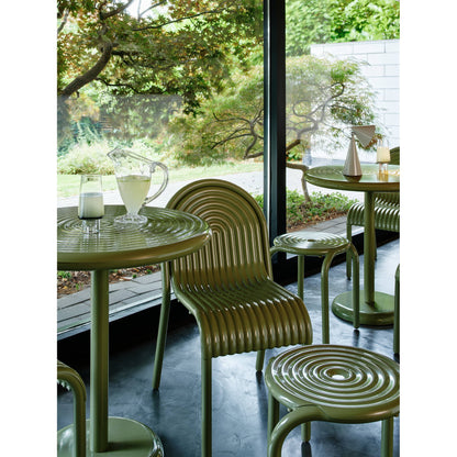 Groove Round Table - Moss