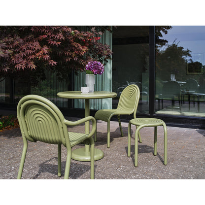 Groove Round Table - Moss