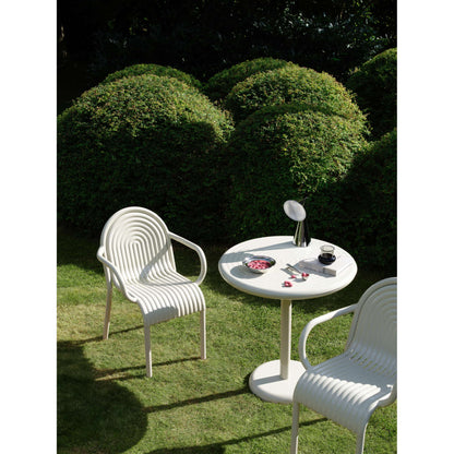 Groove Round Table - Putty
