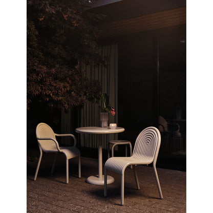 Groove Round Table - Putty