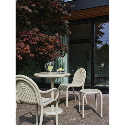 Groove Round Table - Putty