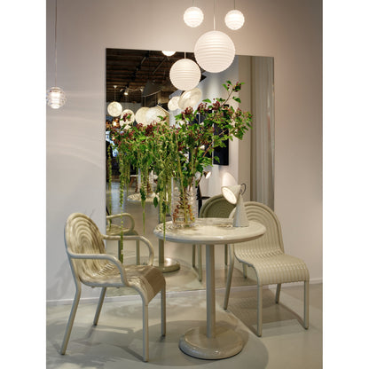 Groove Round Table - Putty