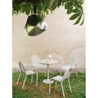 Groove Round Table - Putty