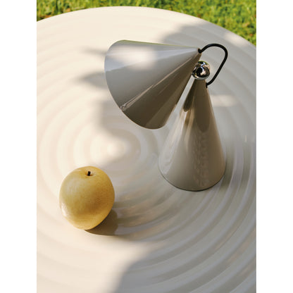 Groove Round Table - Putty