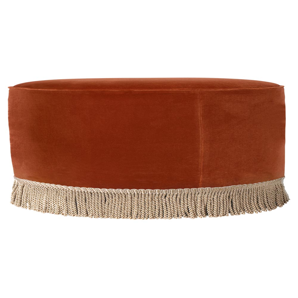 Gubi Pouf Large - Red Velvet