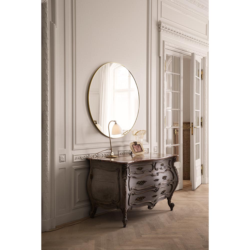 Gubi Round Wall Mirror - Gold Brass