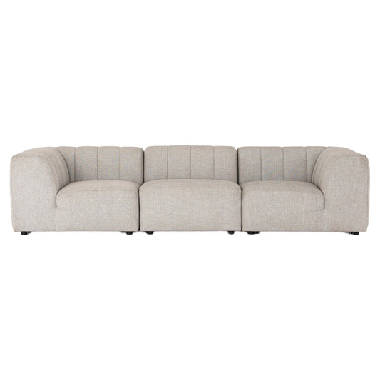 Gwen Outdoor 3-Piece Sectional Sofa - Faye Ash