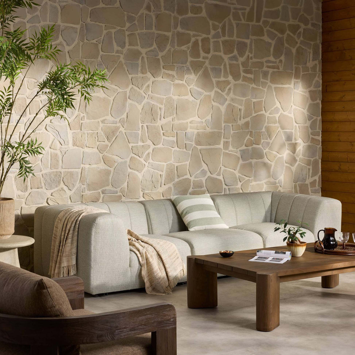 Gwen Outdoor 3-Piece Sectional Sofa - Faye Ash