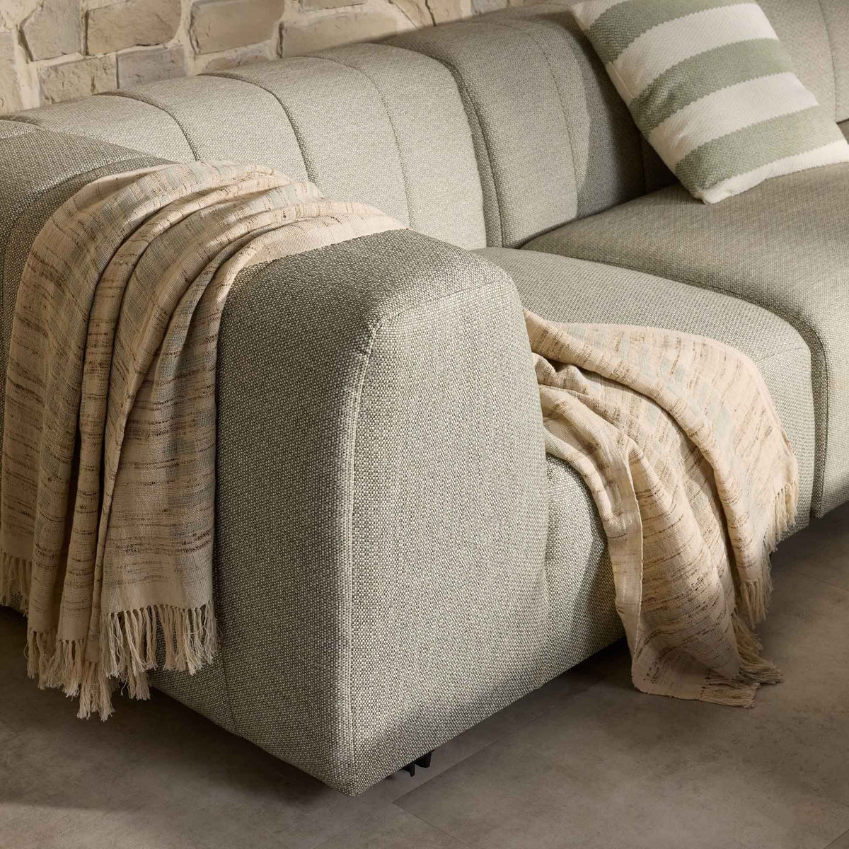 Gwen Outdoor 3-Piece Sectional Sofa - Faye Ash