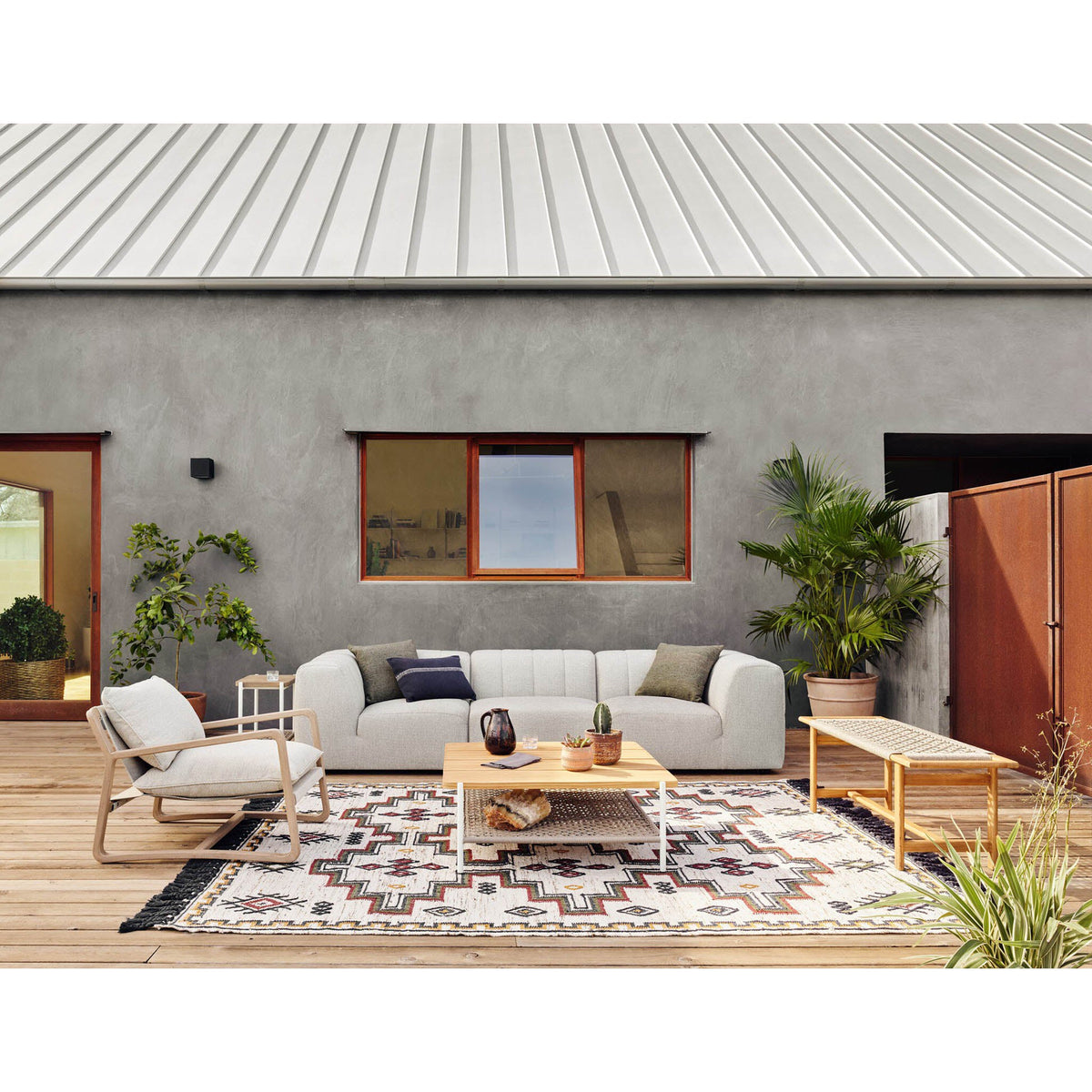 Gwen Outdoor 3-Piece Sectional Sofa - Faye Ash
