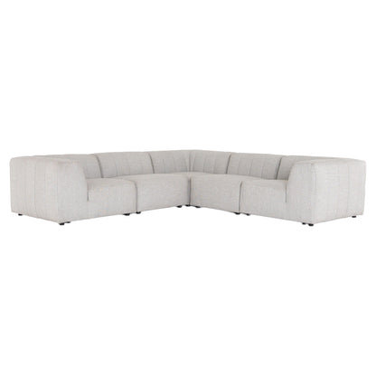 Gwen Outdoor 5-Piece Sectional - Faye Ash