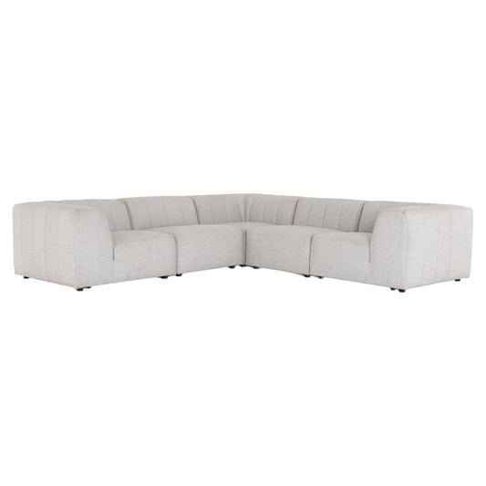 Gwen Outdoor 5-Piece Sectional - Faye Ash