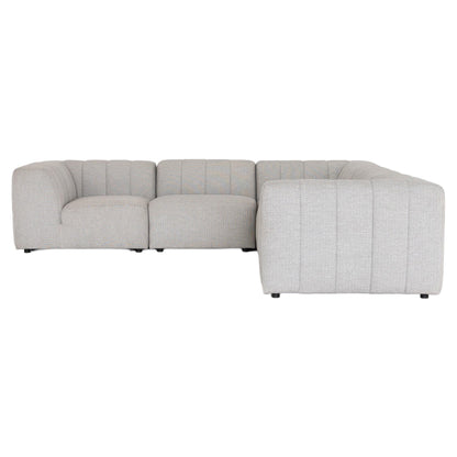Gwen Outdoor 5-Piece Sectional - Faye Ash
