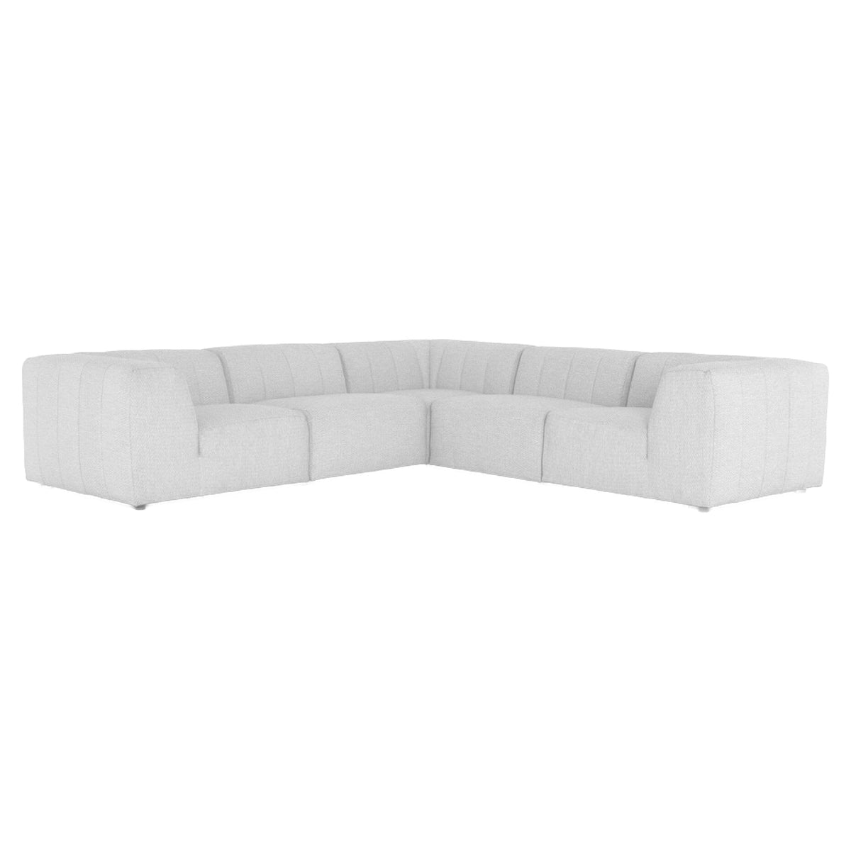 Gwen Outdoor 5-Piece Sectional - Faye Ash