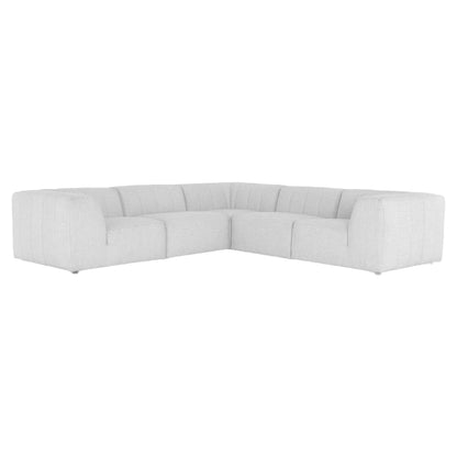 Gwen Outdoor 5-Piece Sectional - Faye Ash