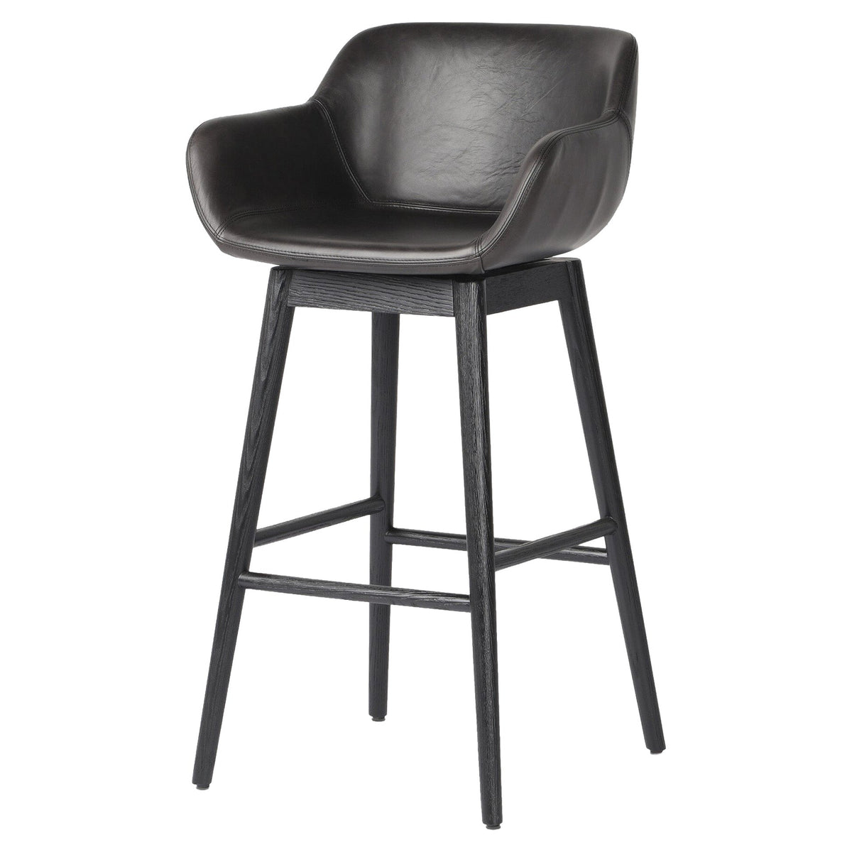 Hannah Swivel Bar + Counter Stool - Sonoma Black - Bar