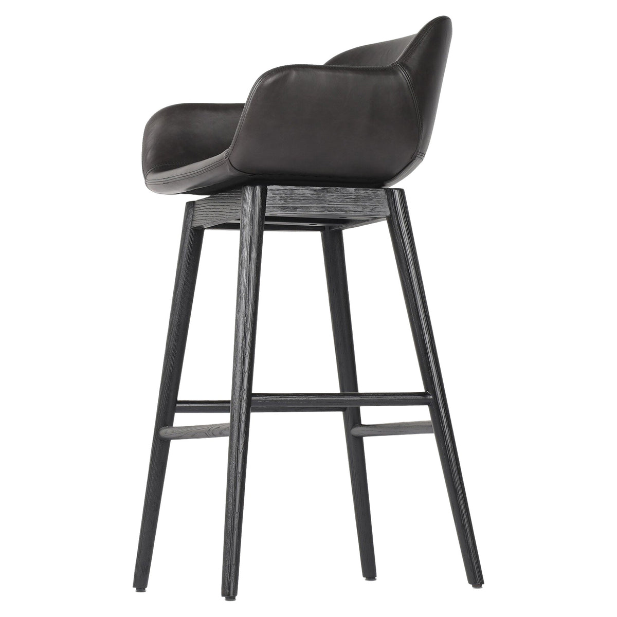 Hannah Swivel Bar + Counter Stool - Sonoma Black - Bar