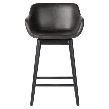 Hannah Swivel Bar + Counter Stool - Sonoma Black - Counter