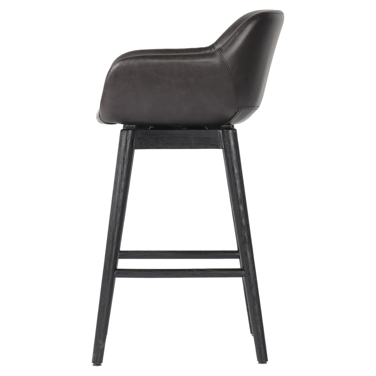 Hannah Swivel Bar + Counter Stool - Sonoma Black - Counter
